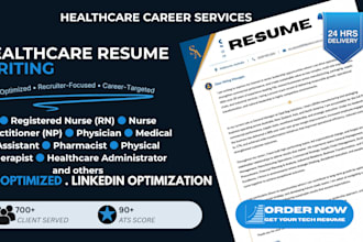 deliver an ats optimized resume for rn and healthcare professionals