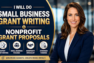 small business grant writing, nonprofit grant proposal, research and application