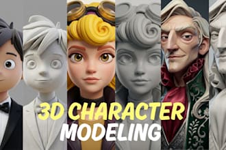create 3d model character with optimized topology