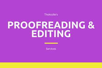 proofread and edit emails, documents and product descriptions
