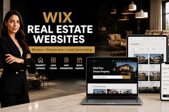 build a real estate wix website for agents and realtors with property listings
