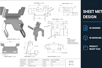 design sheet metal parts with flat patterns for laser cutting production