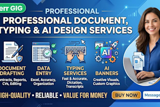 be your professional typist, legal drafter, and ai content creator