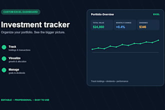 create an investment tracker and finance dashboard in excel