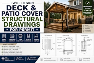 design deck and patio cover structural drawings for permit