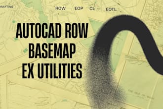 create an engineering cad basemap with existing utilities and site features