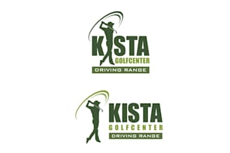 make modern cool logo for a golf driving range