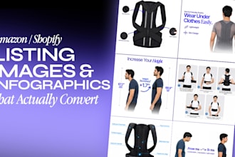design amazon main images and infographic listing images
