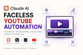 claude ai faceless youtube automation claude ai viral video edit genspark clip