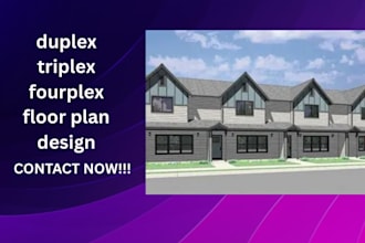 do duplex triplex fourplex floor plan design