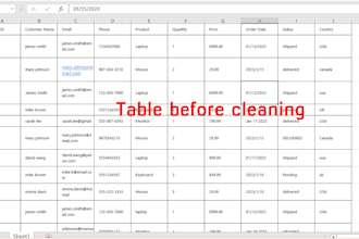 clean organize and format excel spreadsheets