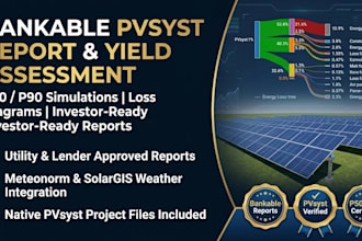prepare bankable pvsyst report and solar energy yield assessment