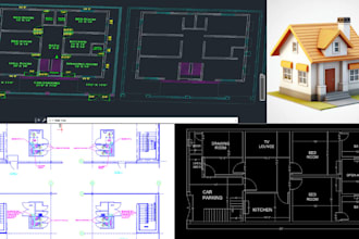 do autocad, 2d floor plans, 3d design, site plan, permit drawings