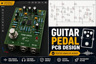do your guitar pedal circuit, pcb layout, and analog audio