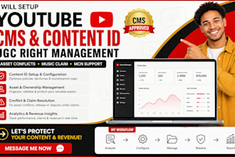 setup youtube cms content id ugc right management, assets conflicts music claim