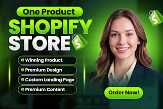 design and redesign one product shopify store, single product shopify store