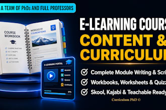 write engaging online course content, curriculum, and workbook