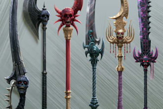 design unique weapons illustrations