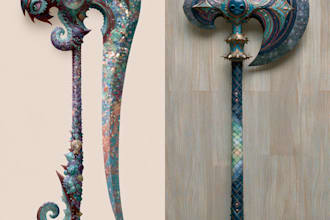 design your awesome weapon concept art