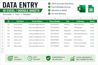 data entry and data cleaning