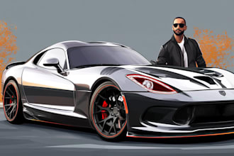 draw vector illustration of any car or vehicle from a photo