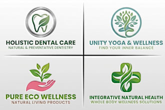 do professional  dental, healthcare, yoga, eco, wellness, natural logo design