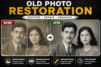 restore, repair damaged photos