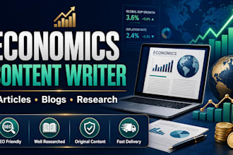 write economics articles, blogs and research content