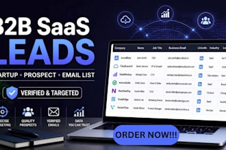 do b2b saas leads, startup lead, and prospect email list
