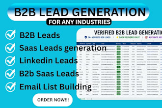 do saas b2b lead generation, linkedin prospecting and startup leads
