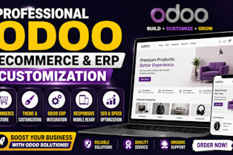 develop odoo website design odoo module ecommerce store or redesign odoo website