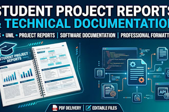 create student project reports and software technical documentation