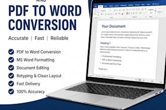 do ms word formatting and PDF to word conversion