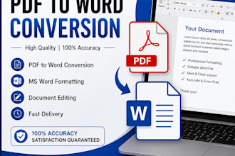 provide ms word formatting and PDF to word conversion