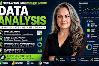 do data analysis, data cleaning, excel dashboards and reports