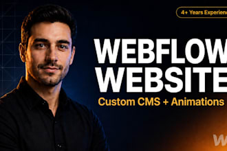 design and develop a professional webflow website with custom cms