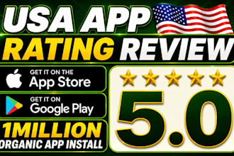 rate your app to USA mobile ranking, 1000 applestore android review app install