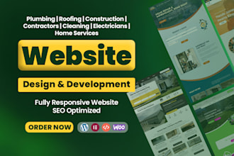 design an SEO friendly hvac, roofing, plumbing, and contractor website