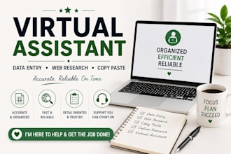 be your virtual assistant for date entry and web research