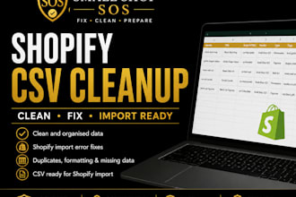 clean, fix and prepare your shopify product CSV