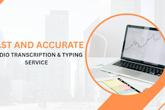 do professional audio transcription, fast typing, and copy typing