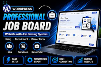 build a professional job portal and job board website for recruitment