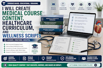 create medical course content, healthcare curriculum,