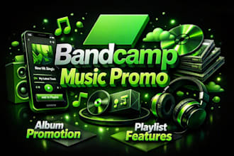 do bandcamp music promotion, song and album promotion, music playlist