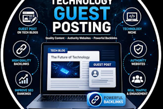 provide quality backlinks from technology blogs
