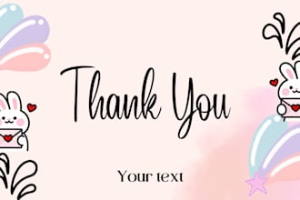 design custom printable thank you cards in canva