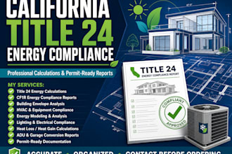 do california title 24 energy compliance report and calculations