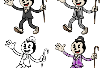 design a cartoon character according to your wishes