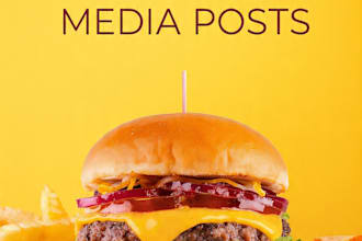 design restaurant menu and food social media posts