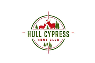 design monogram modern hunting club logo